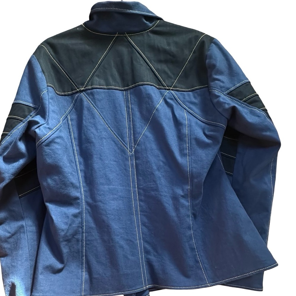 Volante Design "Hacker" Moto Jacket Blue Canvas - Size 41W (L/XL) - Picture 5 of 16